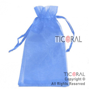 BOLSA CELESTE ORGANZA 24X19.5CM HS2629-6 x 1